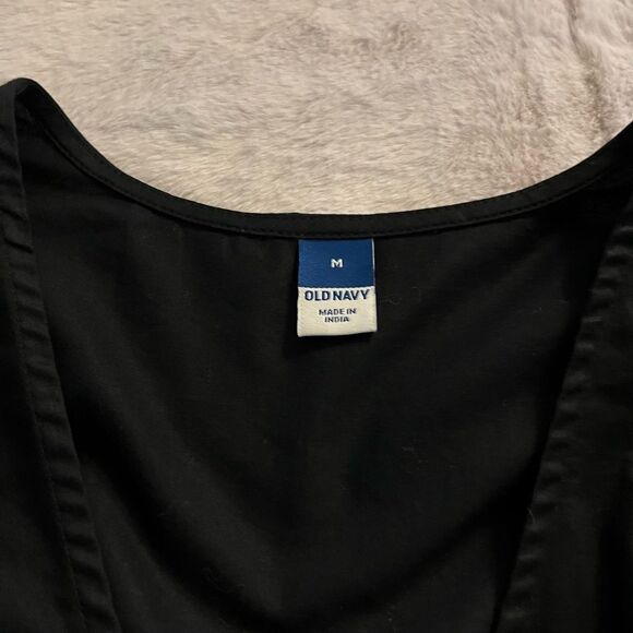 Old Navy Ladies Puff Sleeves Back Tie Blouse Size Medium - Picture 3 of 3